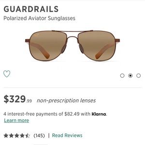 MAUJI JIM GUARDRAILS
Polarized Aviator Sunglasses